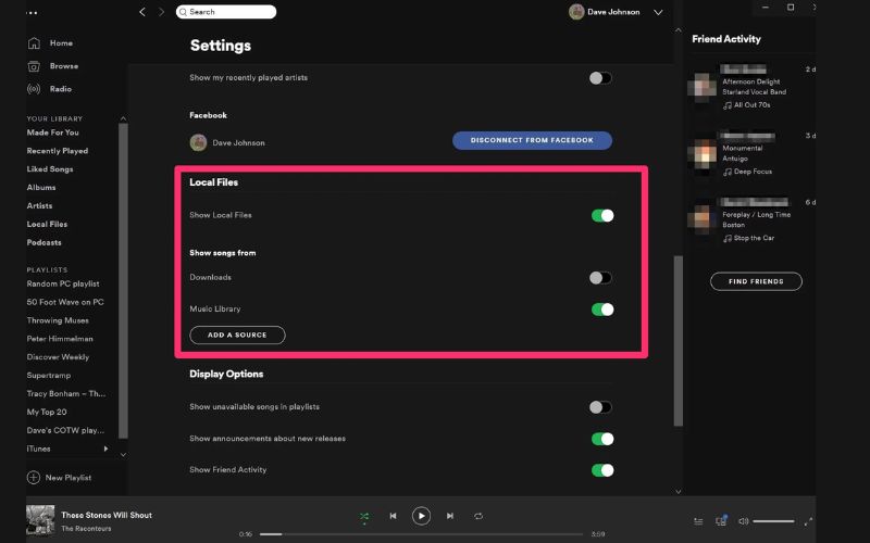 enable Show Local Files | Export Amazon Music Playlist to MP3/CSV/Text/Word