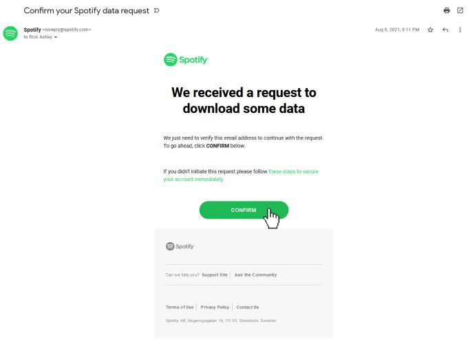 click Confirm | Average or Total Minutes Listened on Spotify Per Year