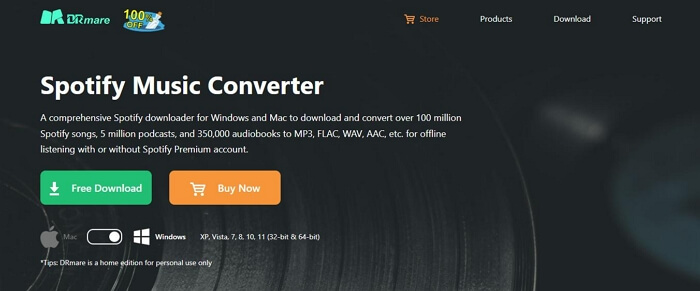 DRmare Spotify Music Converter | Best Spotify Downloaders for Windows and Mac