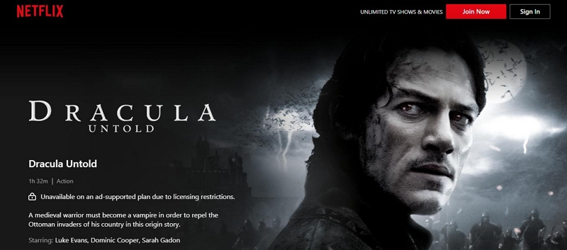 dracula untold | vampire movies on netflix