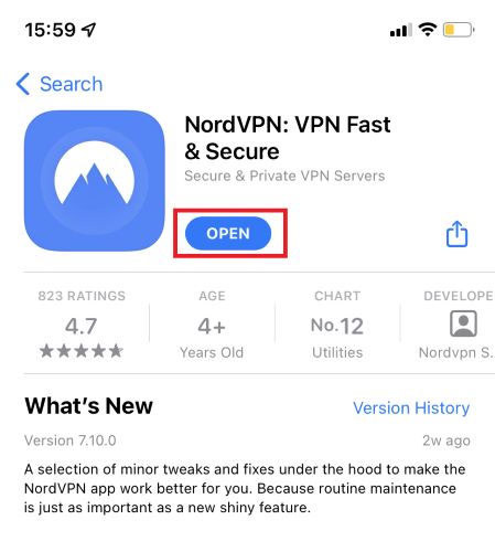 open NordVPN | Block Spotify Ads