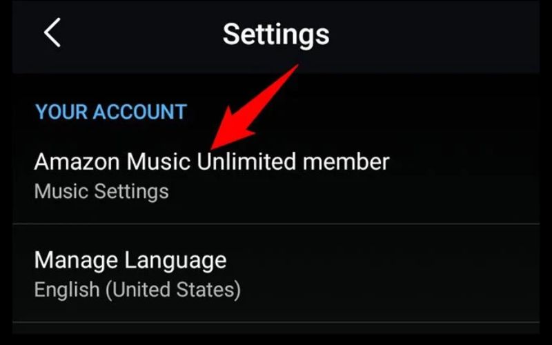 choose Music Setting | Cancel Amazon Music Unlimited