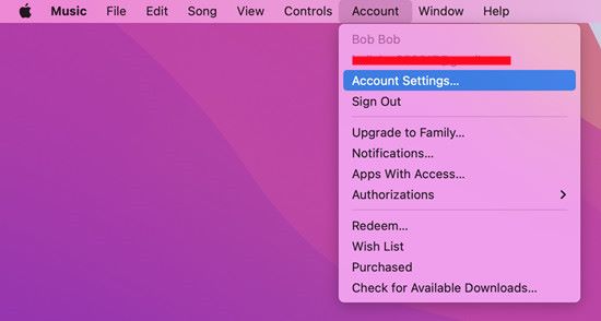 access Account Settings | Cancel Apple Music Subscription