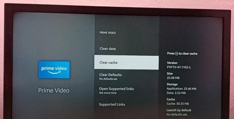 Clear cache | amazon prime video downloads disappeared