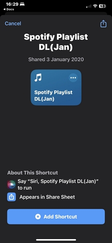 download Siri shortcuts | Convert Spotify to MP3