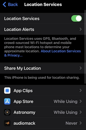 disable location permissions on Amazon Music | Play Amazon Music on Apple CarPlay