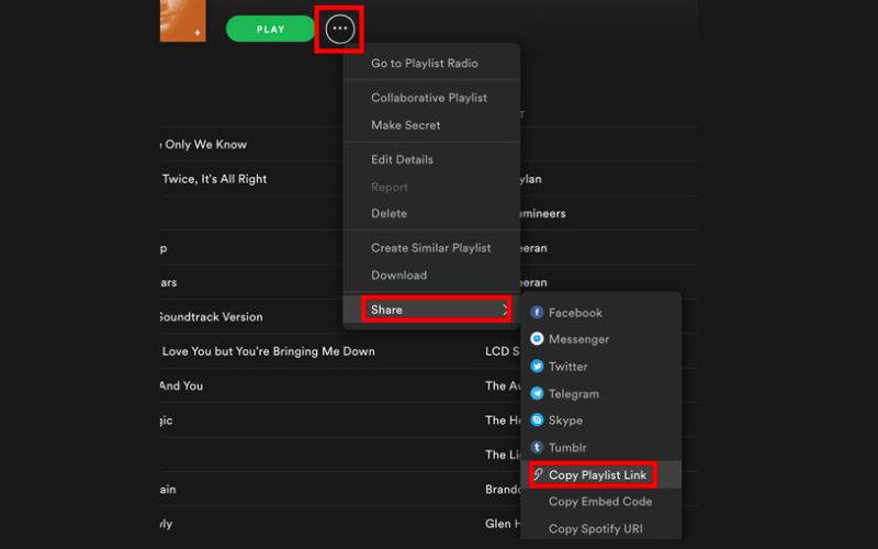 copy the music link | Convert Spotify to MP3 without Recording