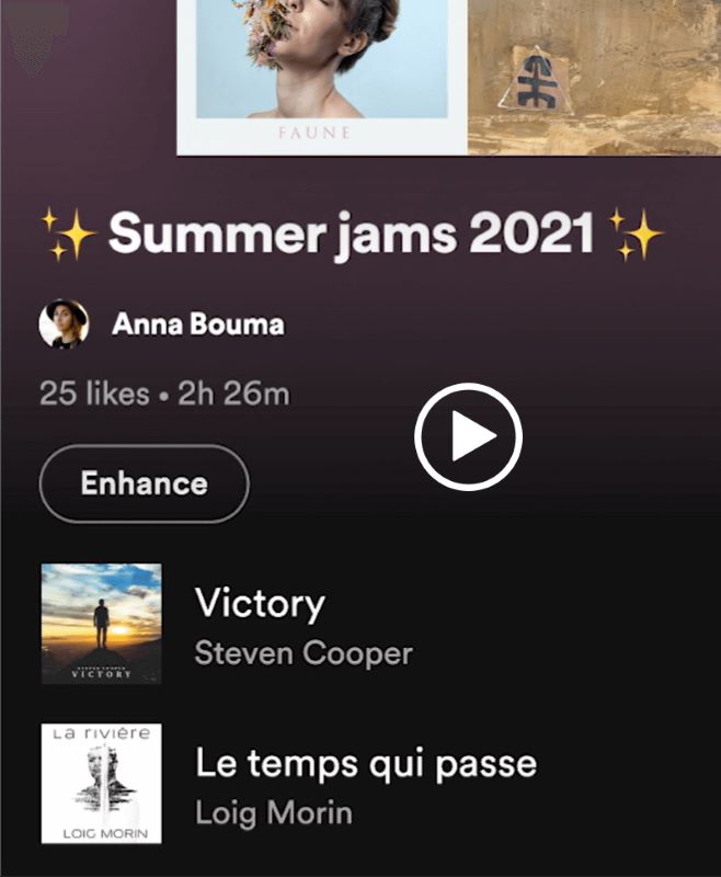 tap Enhance | Enhance Spotify Playlists