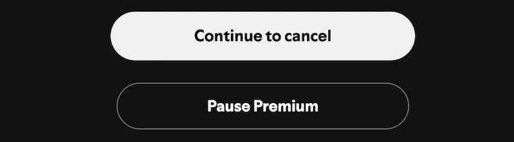 tap Continue to Cancel | Cancel Spotify Premium Subscription