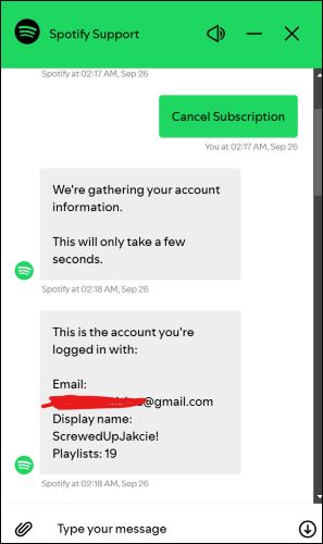 type Cancel Subscription | Cancel Spotify Premium Subscription