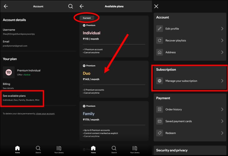 choose Manage your subscription | Cancel Spotify Premium Subscription