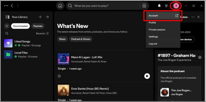 tap Account Spotify | Cancel Spotify Premium Subscription