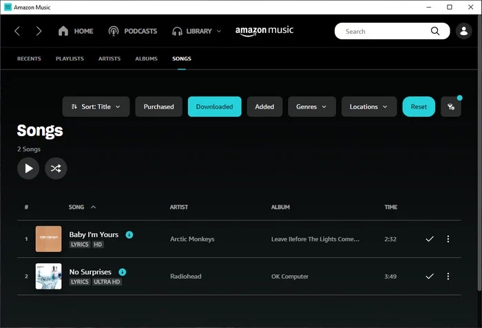 choose Downloads in Amazon Music | Where Does Amazon Music Download to