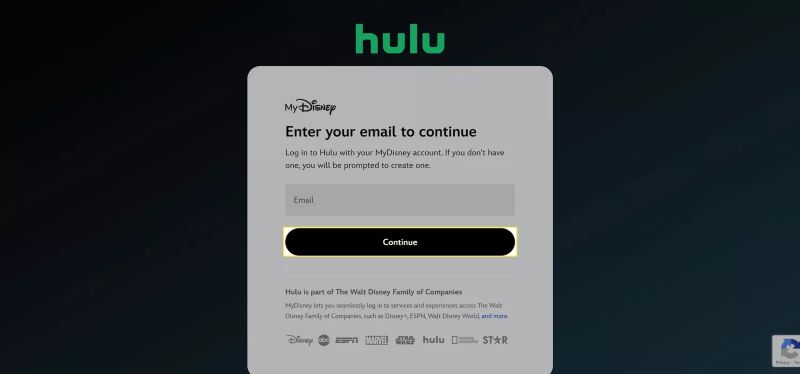 click Continue | Get a Free Hulu Subscription with Spotify