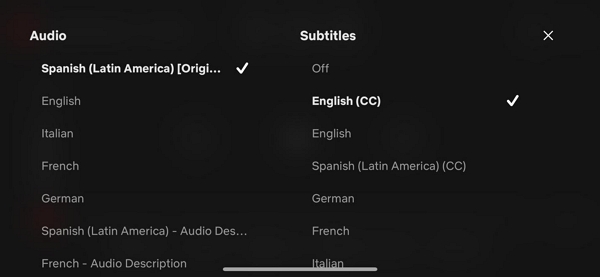 Subtitles option | how to remove subtitles on netflix