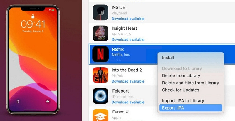 export ipa | how to watch netflix offline on mac