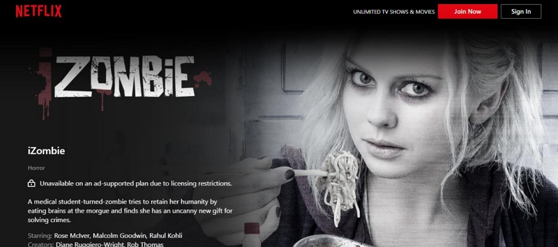 izombie | zombie film on netflix