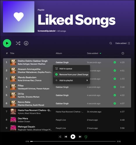 remove multiple Spotify liked songs | Like Songs or Playlists on Spotify