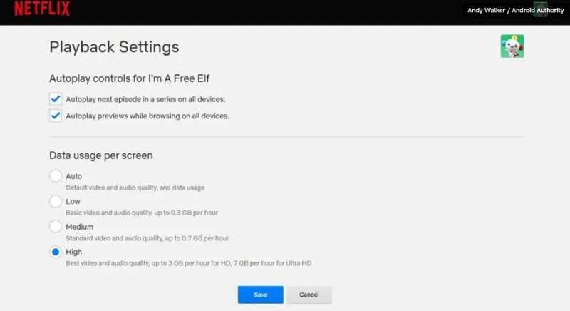 adjust the Netflix video settings | device to fix netflix buffering