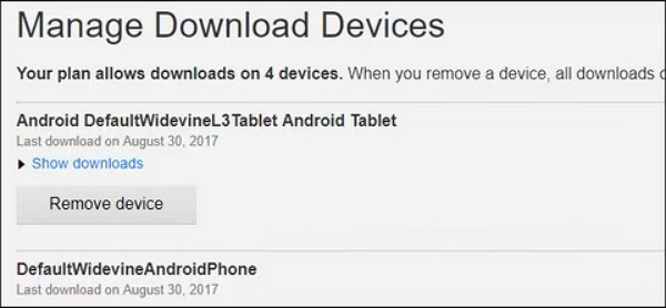 remove device | netflix too many downloads