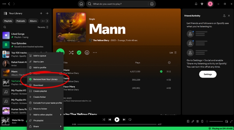 right click unwanted playlists | Delete a Playlist on Spotify