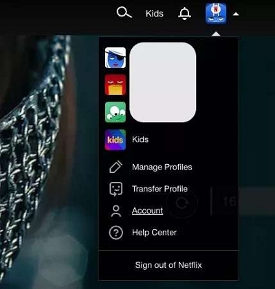 click your profile picture | password reset netflix