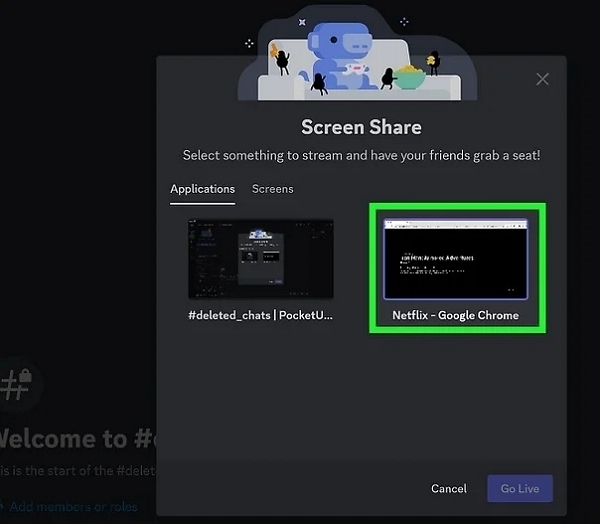 screen share | how to stream netflix on discord