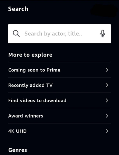 search for the movie | amazon prime video download iphone