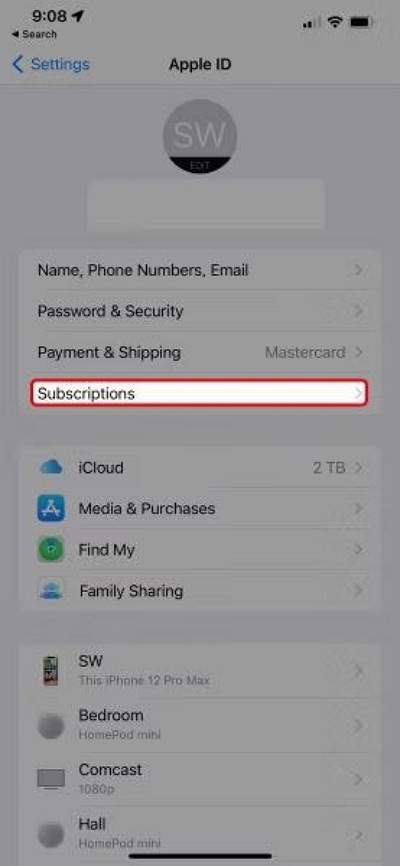 Subscriptions | cancel netflix subscription