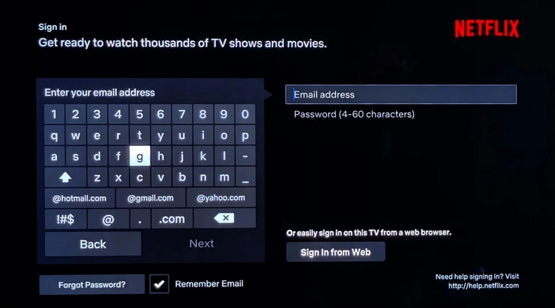 address and password | netflix activate