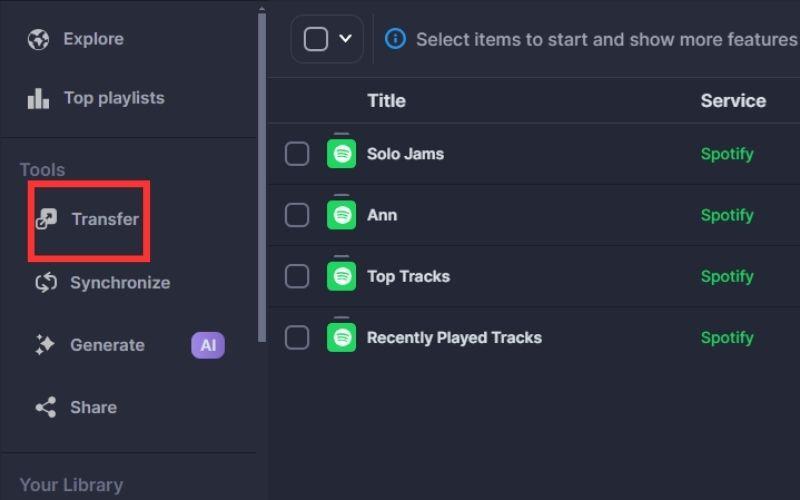 click Transfer | Best Spotify Playlist Converters