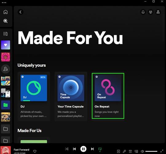 locate Uniquely yours | Find and Save Spotify On Repeat Playlist