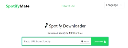 paste Spotify link into SpotifyMate | Download Spotify Songs to MP3 320 Kbps