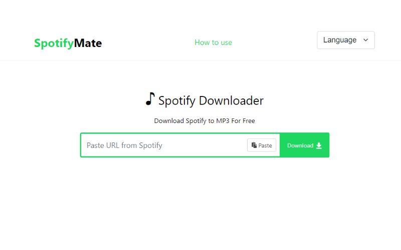 paste the copied link SpotifyMate | Download Spotify Playlists Offline to Phone or Computer