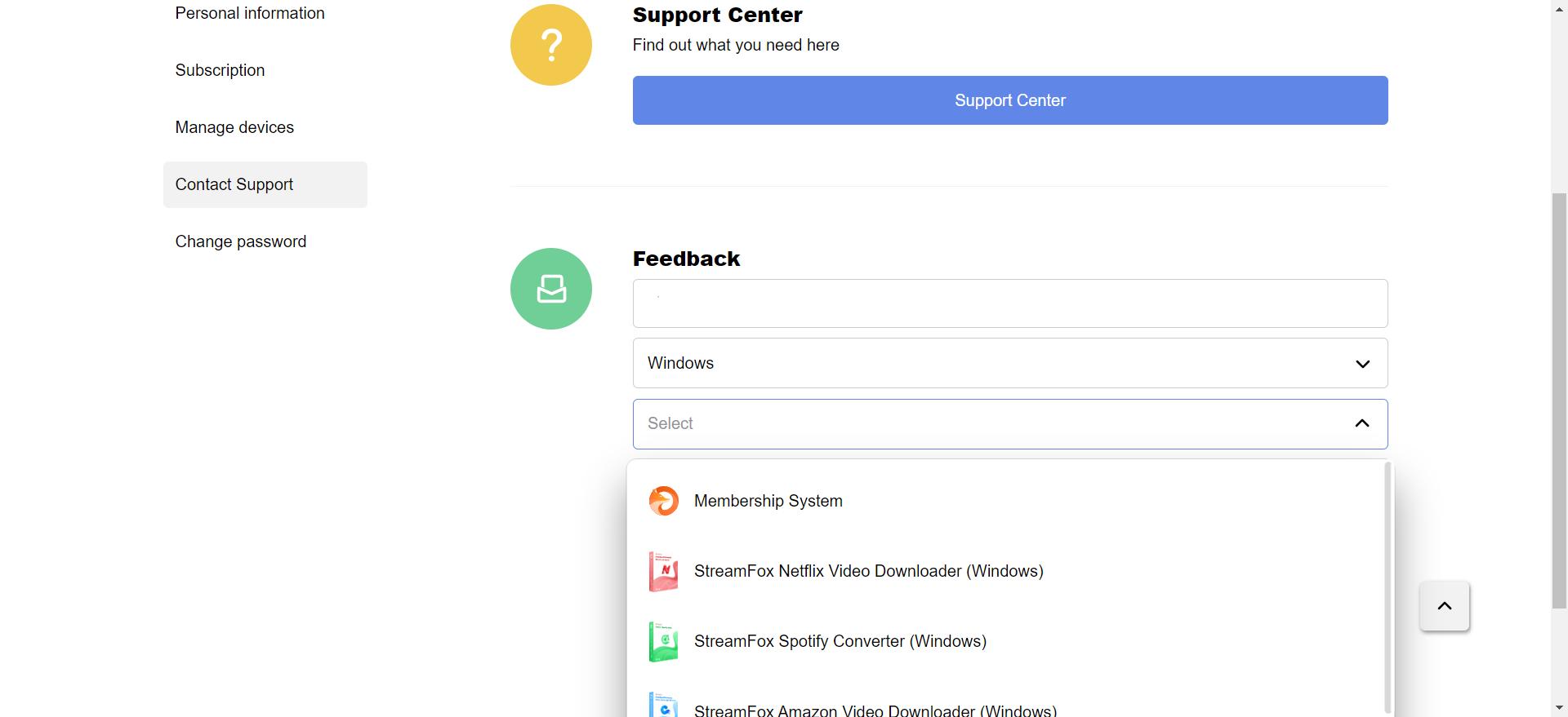 support center | streamfox for video user guide