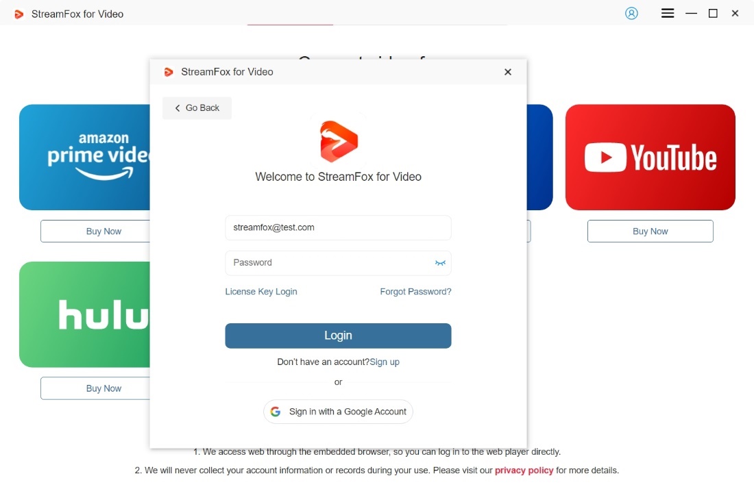 password account status | streamfox for video user guide