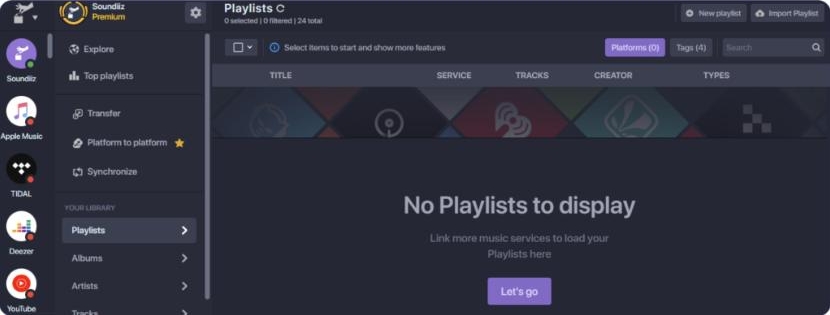 log in to Soundiiz | Transfer Spotify Songs or Playlists to Tidal