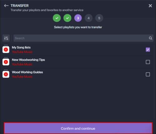 set YouTube Music as destination | Convert Spotify Playlists to YouTube Music