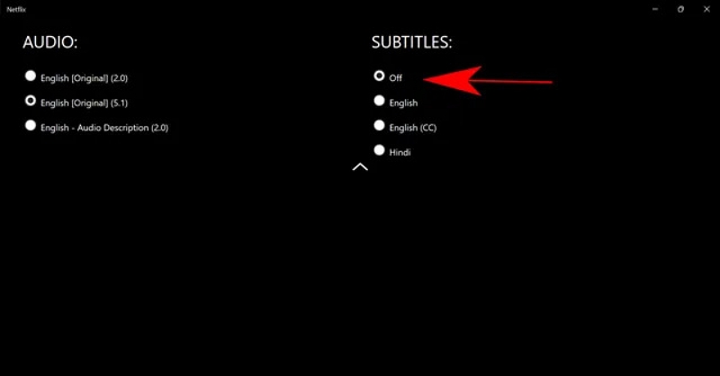 subtitle choices | how to turn off subtitles on Netflix