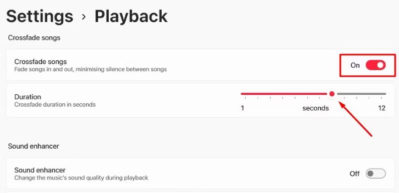 change Crossfade time | Crossfade Songs on Apple Music