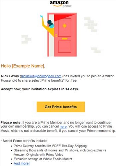 accept your invitation | can I share downloaded Amazon Prime video