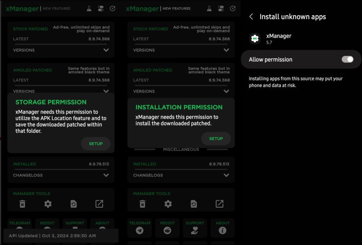 grant xManager permissions | xManager Spotify APK