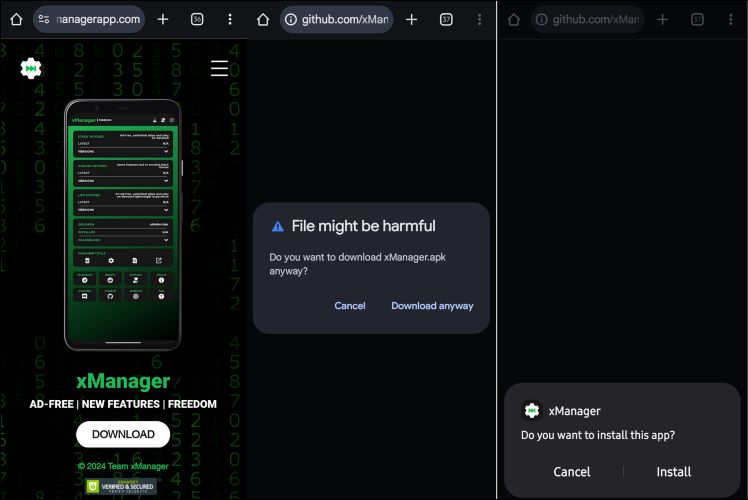 choose Install | xManager Spotify APK