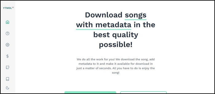 YTMDL interface | Best Spotify Downloaders Online Free